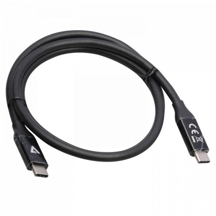 V7 - V7USB4-80CM cable USB 0,8 m USB C Negro
