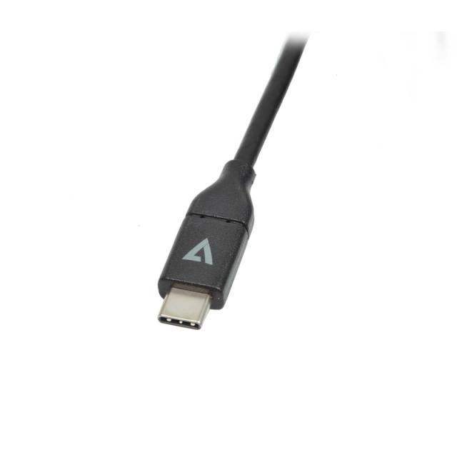 V7 - V7UCVGA-2M adaptador de cable de vídeo VGA (D-Sub) USB Tipo C Negro