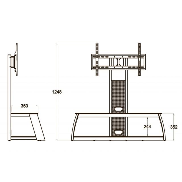 Approx - appST07E Mueble de TV y centro de entretenimiento 2 estanterías