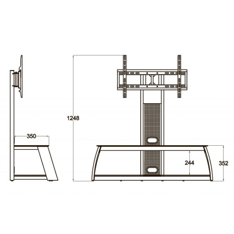 Approx - appST07E Mueble de TV y centro de entretenimiento 2 estanterías