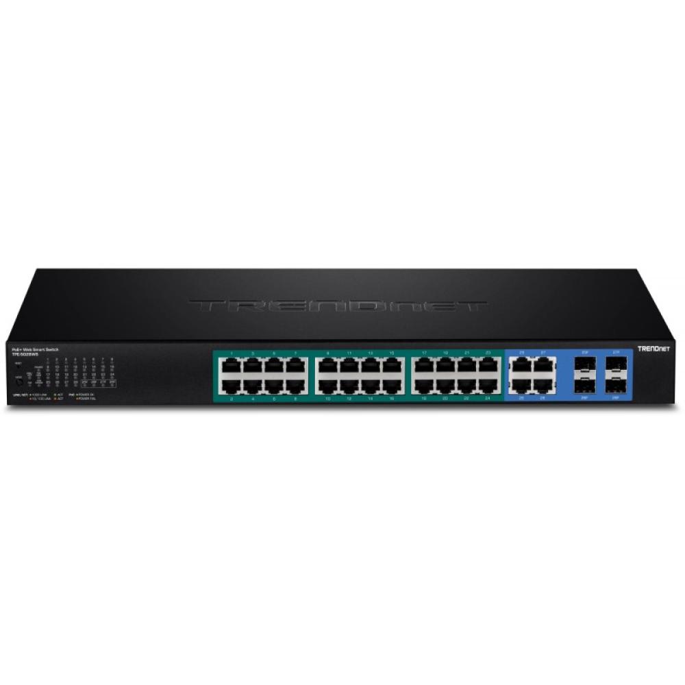 Trendnet - TPE-5028WS switch Gestionado Gigabit Ethernet (10/100/1000) Energía sobre Ethernet (PoE) 1U Negro