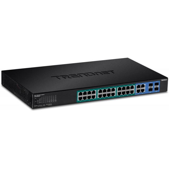 Trendnet - TPE-5028WS switch Gestionado Gigabit Ethernet (10/100/1000) Energía sobre Ethernet (PoE) 1U Negro
