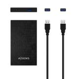 AISENS - Caja Externa 2,5? ASE-2523B 9.5MM SATA a USB 3.0/USB3.1 GEN1, Negra