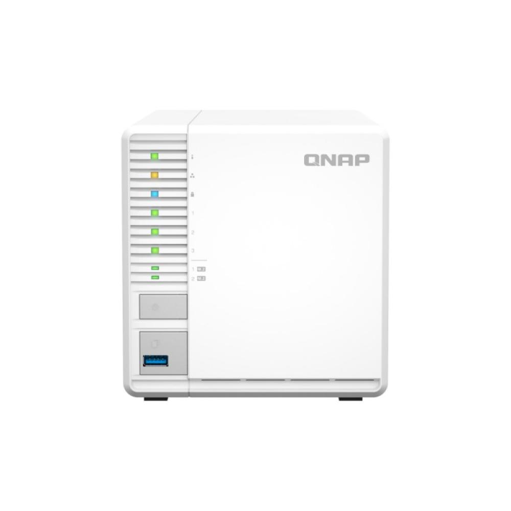 QNAP - TS-364 NAS Torre Intel® Celeron® N5095 8 GB DDR4 0 TB QNAP Turbo System Blanco