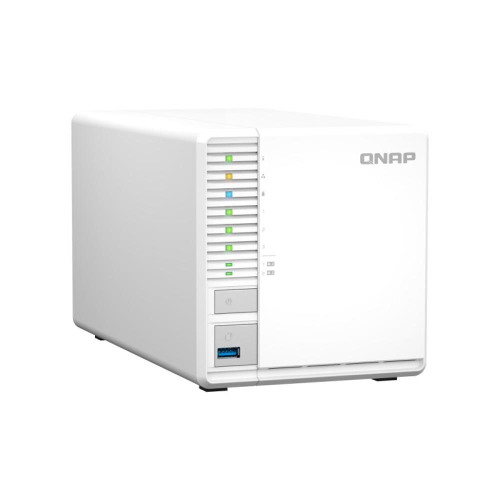 QNAP - TS-364 NAS Torre Intel® Celeron® N5095 8 GB DDR4 0 TB QNAP Turbo System Blanco