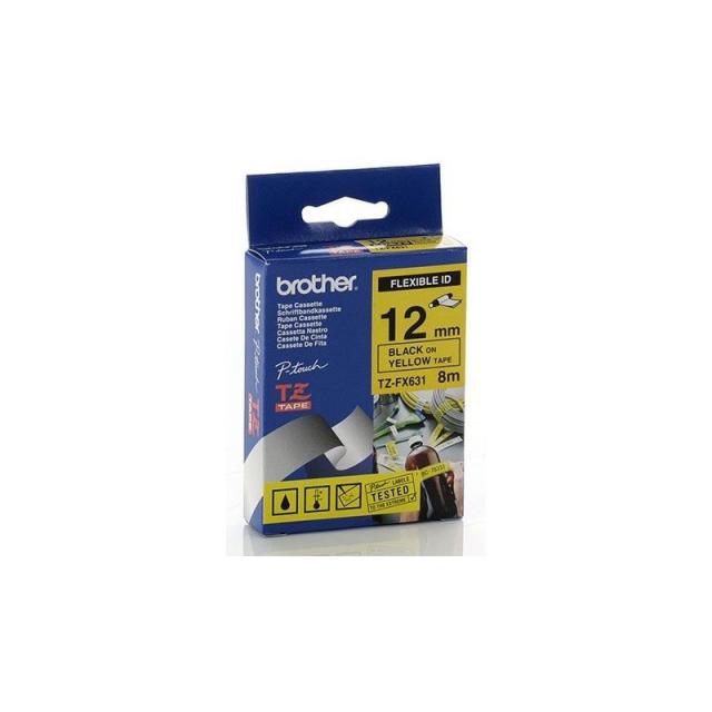 Brother - TZ-FX631 cinta para impresora de etiquetas Negro sobre amarillo
