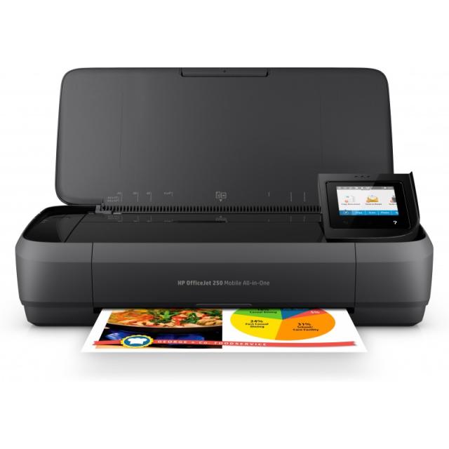 HP - OfficeJet Mobile 250 Inalámbrico All-in-One Color Impresora, Fotocopiadora, escáner