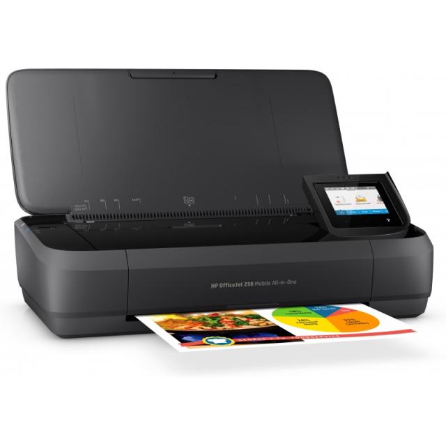 HP - OfficeJet Mobile 250 Inalámbrico All-in-One Color Impresora, Fotocopiadora, escáner