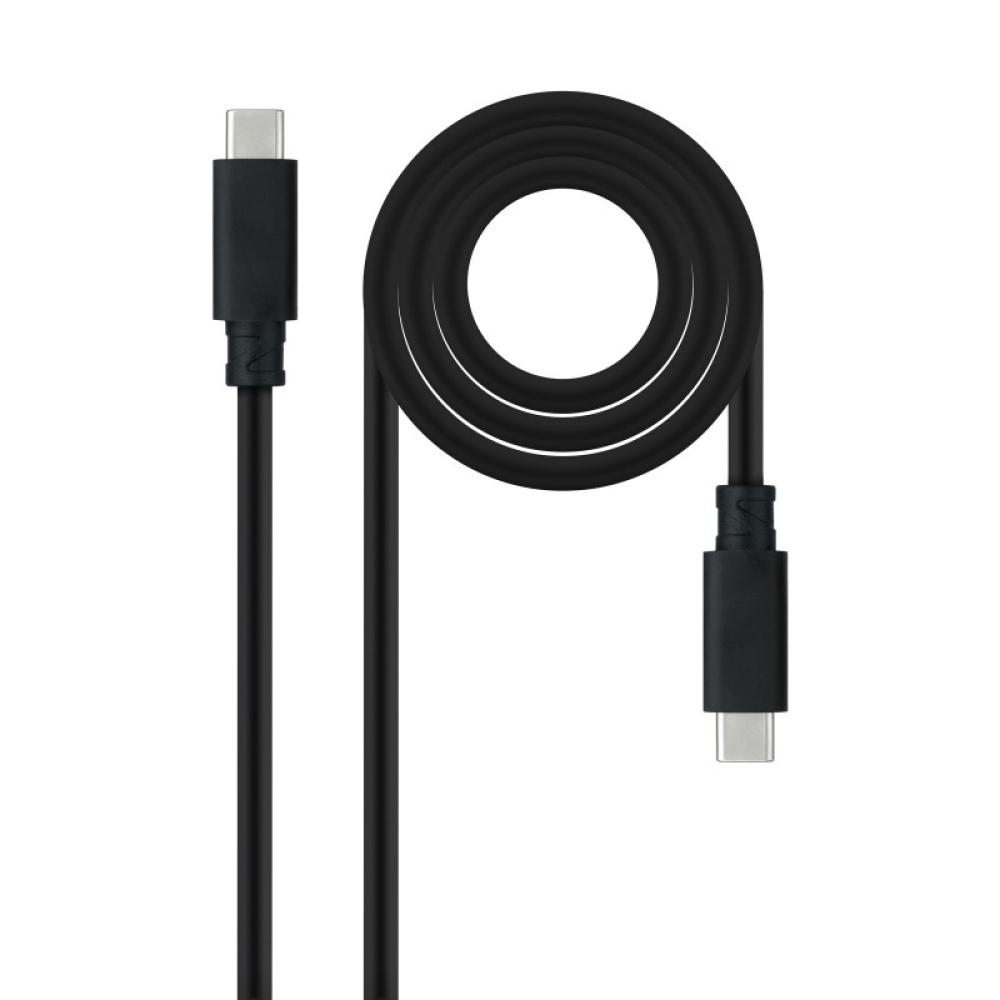 Nanocable - Cable USB 3.1 Gen2 10Gbps 5A, 4K/60Hz, USB-C/M-USB-C/M, Negro, 1.5 m