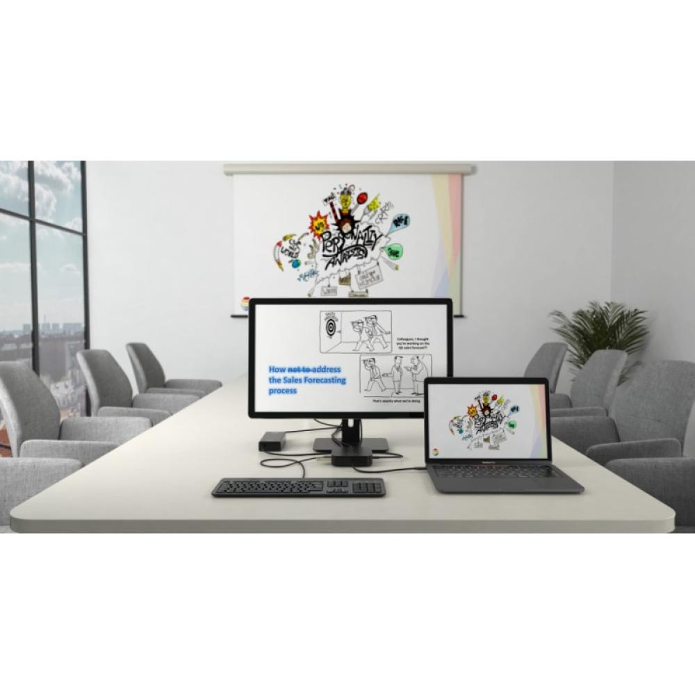 i-tec - Thunderbolt 3 Travel Dock Dual 4K Display with Power Delivery 60W + Universal Charger 77 W