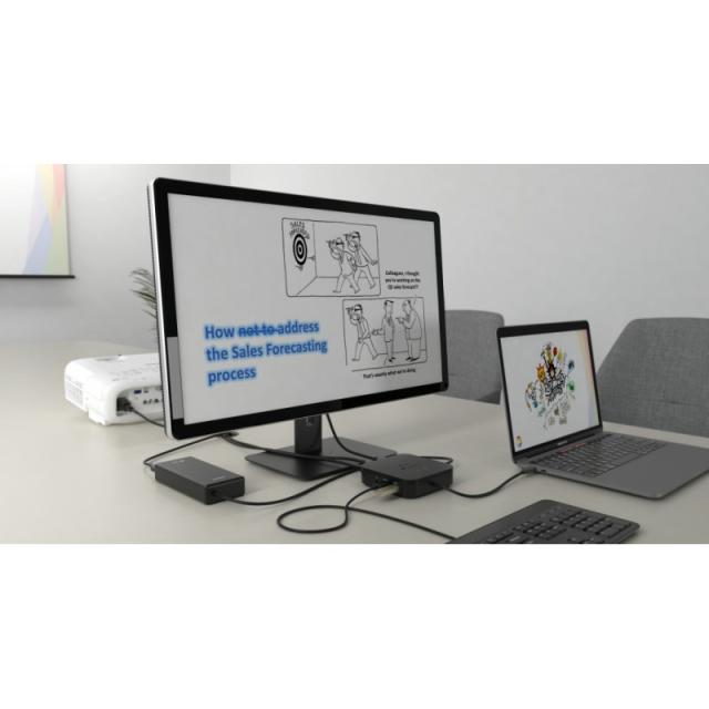 i-tec - Thunderbolt 3 Travel Dock Dual 4K Display with Power Delivery 60W + Universal Charger 77 W