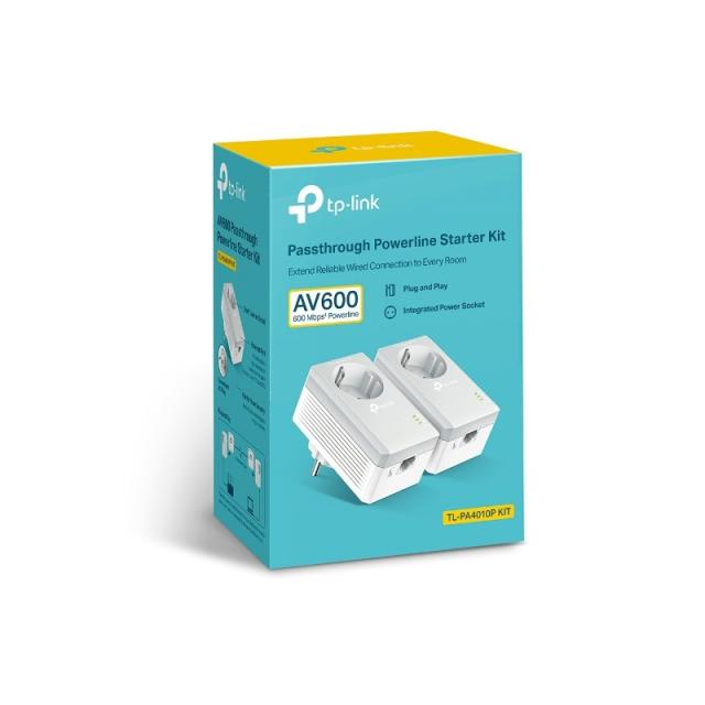 TP-Link - TL-PA4010P KIT V5 adaptador de red PowerLine 600 Mbit/s Ethernet Blanco 2 pieza(s)