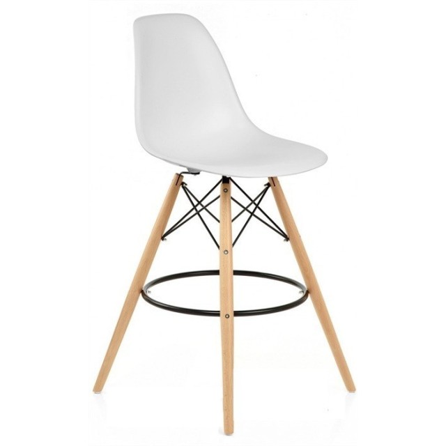 Taburete TOWER, madera, carcasa blanca