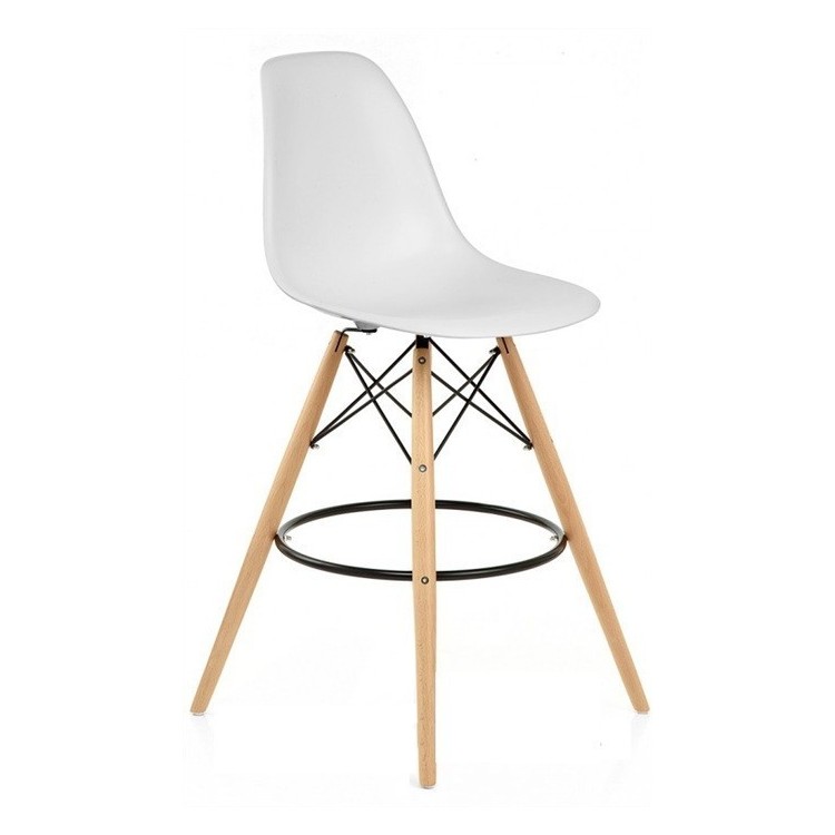 Taburete TOWER, madera, carcasa blanca