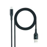 Nanocable - Cable Lightning a USB 2.0, Lightning/M -USB A/M, Negro, 1 m