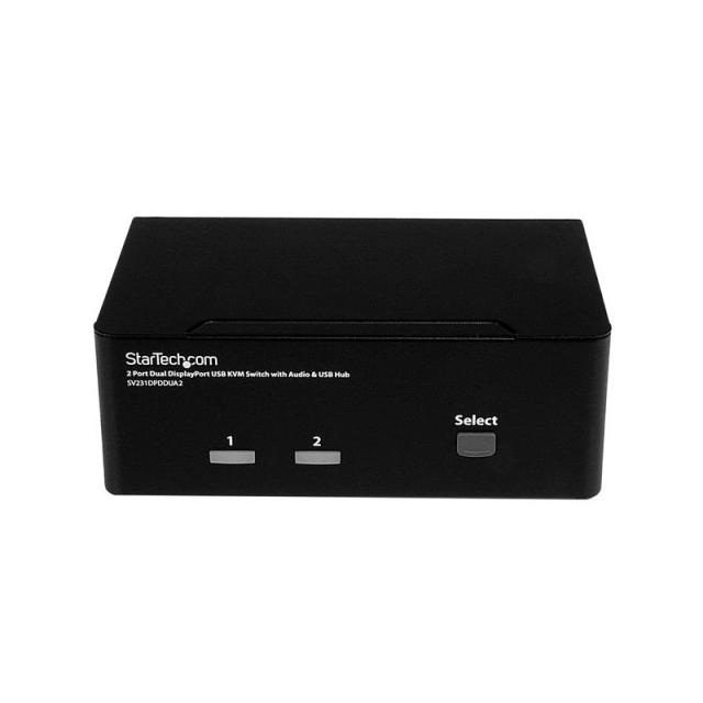 StarTech.com - Switch Conmutador KVM de 2 Puertos DisplayPort - 4K 60Hz