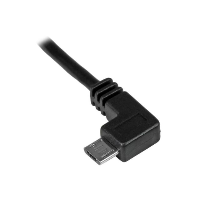 StarTech.com - Cable de 0,5m Micro USB Acodado a la Izquierda para Carga y Sincronización de Smartphones o Tablets