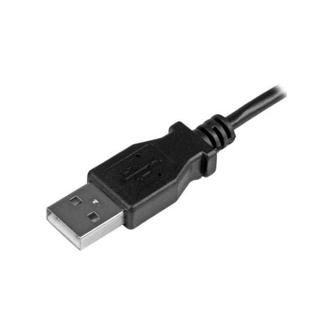 StarTech.com - Cable de 0,5m Micro USB Acodado a la Izquierda para Carga y Sincronización de Smartphones o Tablets