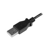 StarTech.com - Cable de 0,5m Micro USB Acodado a la Izquierda para Carga y Sincronización de Smartphones o Tablets