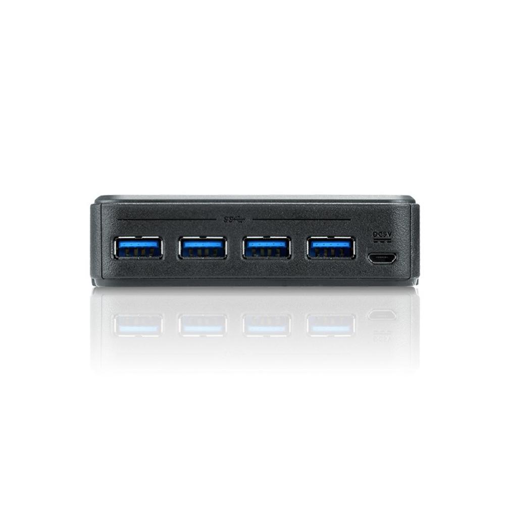ATEN - Switch de periféricos USB 3.2 Gen1 de 4 x 4 puertos