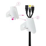 Nanocable - Organizador de Cables Flexible 25 mm, Blanco, 1 m