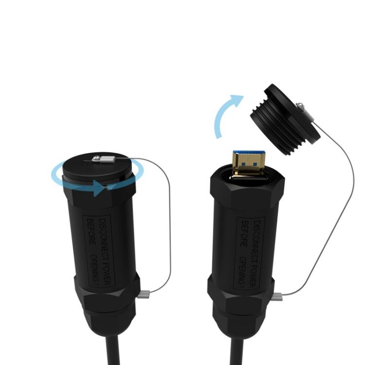 AISENS - Cable HDMI V2.1 AOC con Armadura Ultra Alta Velocidad / Hec 8K@60Hz 4K@120Hz 4:4:4 48Gbps, A/M-A/M, Negro, 50M