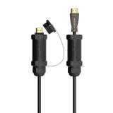 AISENS - Cable HDMI V2.1 AOC con Armadura Ultra Alta Velocidad / Hec 8K@60Hz 4K@120Hz 4:4:4 48Gbps, A/M-A/M, Negro, 50M