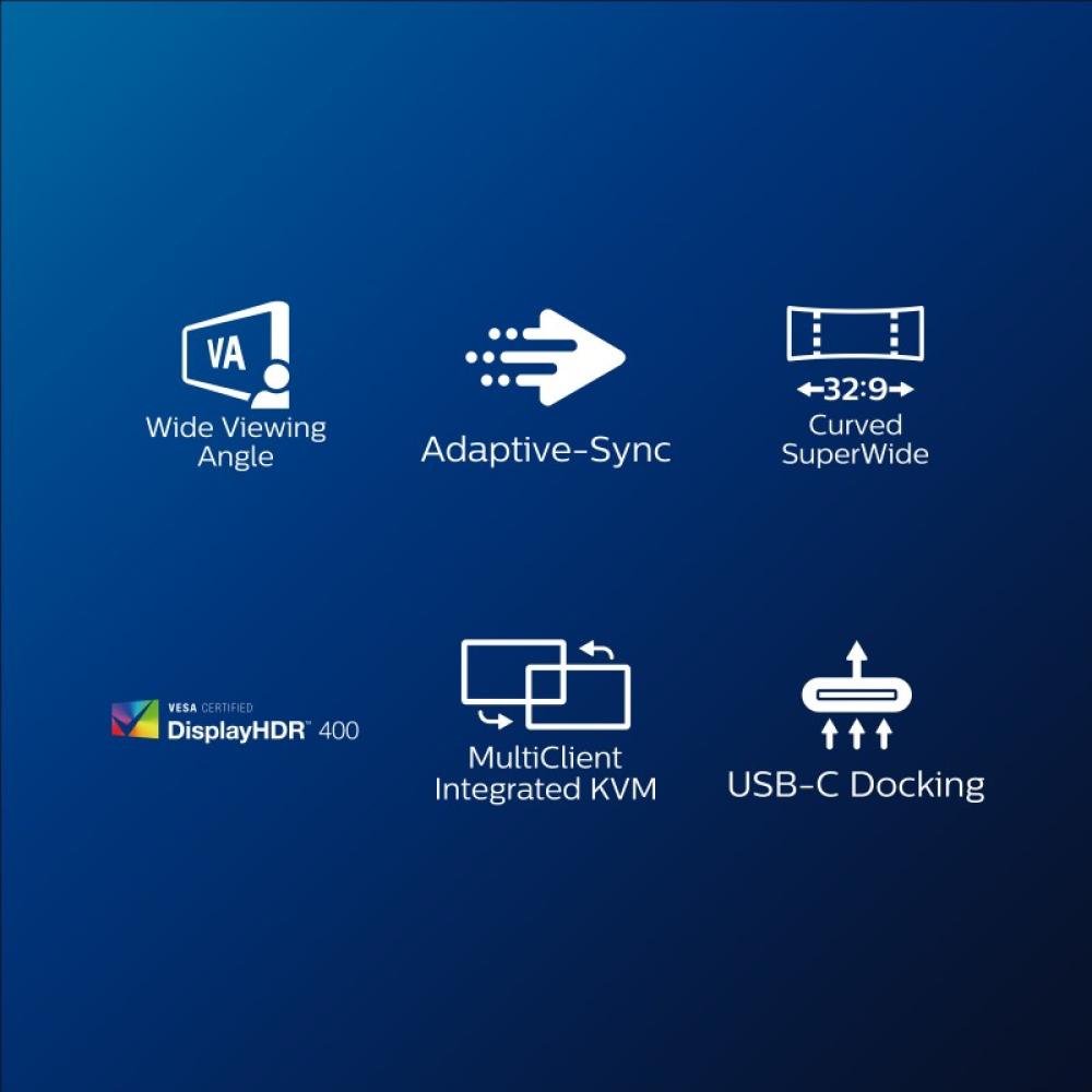 Philips - P Line Pantalla LCD curva 32:9 SuperWide 499P9H/00