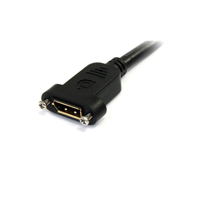StarTech.com - Cable de 91cm DisplayPort de Montaje en Panel - 4K x 2K - Cable DisplayPort 1.2 de Extensión de Vídeo Macho a Hem