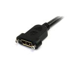 StarTech.com - Cable de 91cm DisplayPort de Montaje en Panel - 4K x 2K - Cable DisplayPort 1.2 de Extensión de Vídeo Macho a Hem