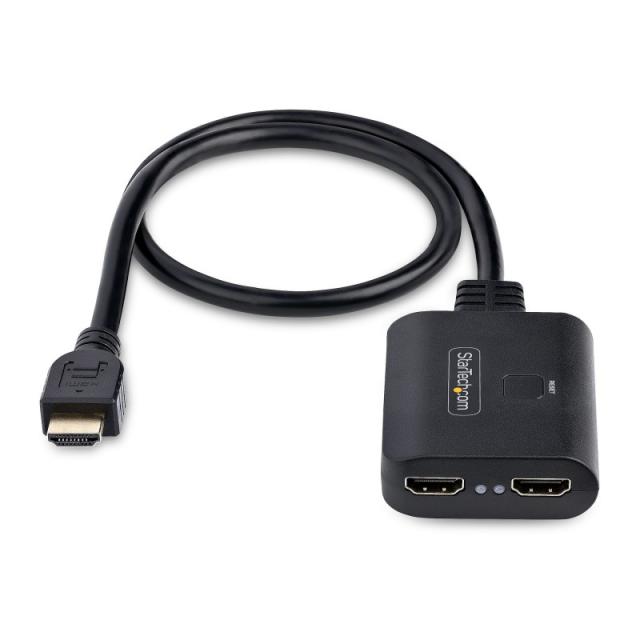 StarTech.com - Divisor HDMI de 2 Puertos - Multiplicador HDMI 2.0 de 2 Puertos 4K60 - Splitter HDMI 2 Puertos de Entrada 1 de Sa