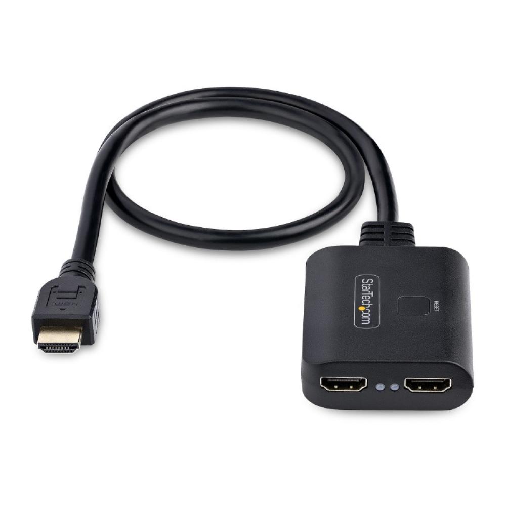 StarTech.com - Divisor HDMI de 2 Puertos - Multiplicador HDMI 2.0 de 2 Puertos 4K60 - Splitter HDMI 2 Puertos de Entrada 1 de Sa