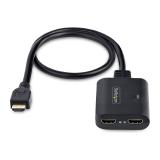 StarTech.com - Divisor HDMI de 2 Puertos - Multiplicador HDMI 2.0 de 2 Puertos 4K60 - Splitter HDMI 2 Puertos de Entrada 1 de Sa
