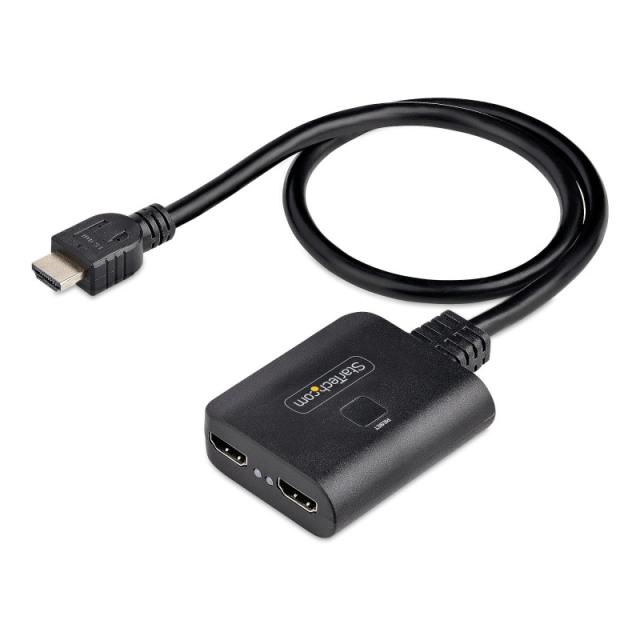 StarTech.com - Divisor HDMI de 2 Puertos - Multiplicador HDMI 2.0 de 2 Puertos 4K60 - Splitter HDMI 2 Puertos de Entrada 1 de Sa