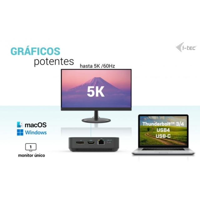 i-tec - USB-C HDMI Dual DP Docking Station with Power Delivery 100 W