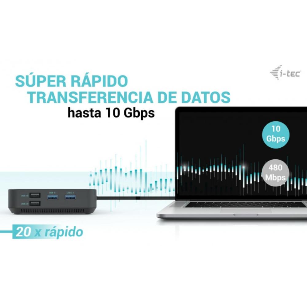 i-tec - USB-C HDMI Dual DP Docking Station with Power Delivery 100 W