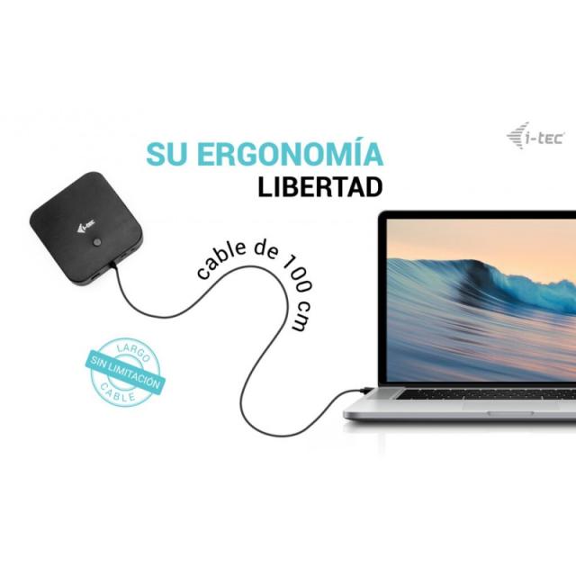 i-tec - USB-C HDMI Dual DP Docking Station with Power Delivery 100 W