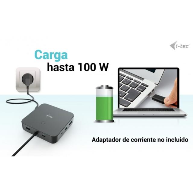 i-tec - USB-C HDMI Dual DP Docking Station with Power Delivery 100 W