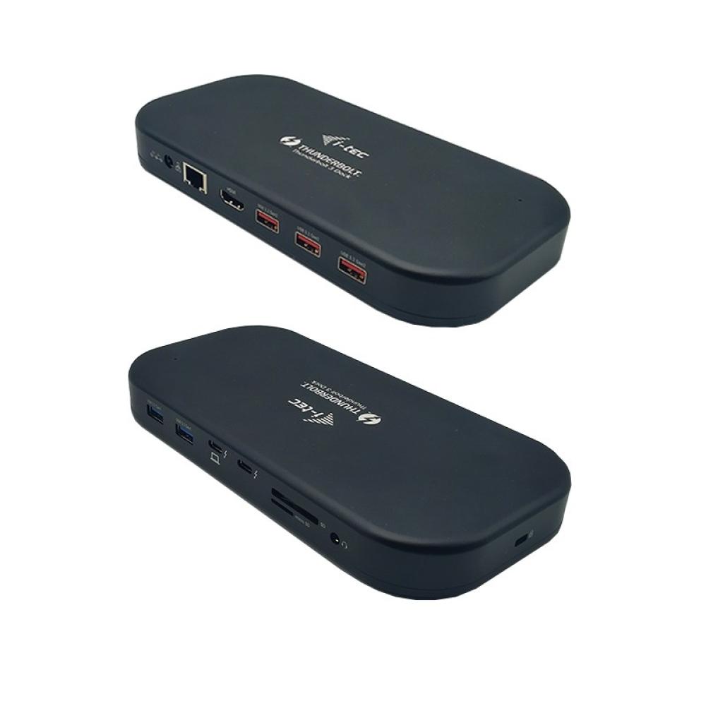 i-tec - Thunderbolt 3/USB-C Dual 4K Docking Station + USB-C to DisplayPort Cable (1,5 m) + Power Delivery 60W