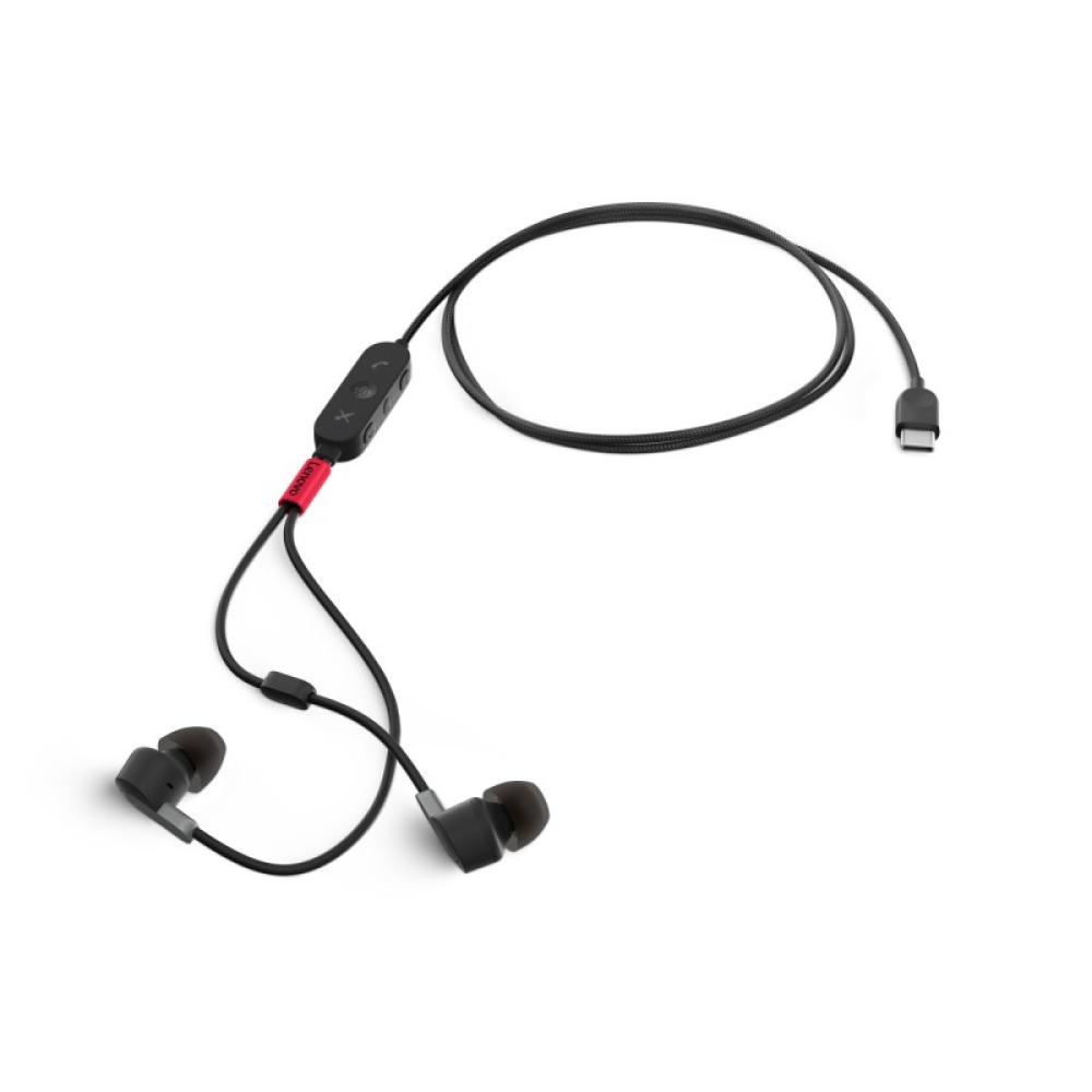 Lenovo - 4XD1C99220 auricular y casco Auriculares Alámbrico Dentro de oído Música/uso diario USB Tipo C Negro