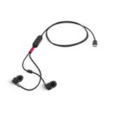Lenovo - 4XD1C99220 auricular y casco Auriculares Alámbrico Dentro de oído Música/uso diario USB Tipo C Negro