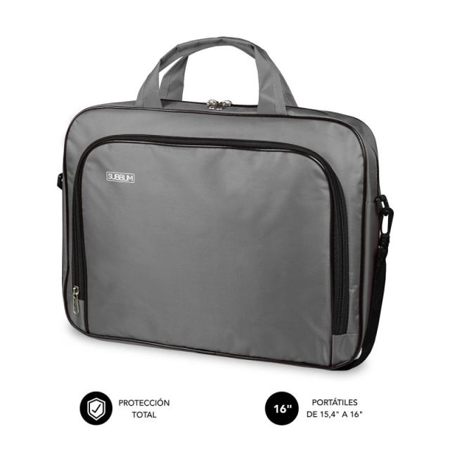 SUBBLIM - Maletín Ordenador Oxford Laptop Bag 15,4-16" Grey