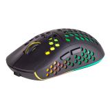Mars Gaming - MMW3, Ratón Gaming Inalámbrico, RGB Flow, Ultraligero 79g, 3200DPI, Negro