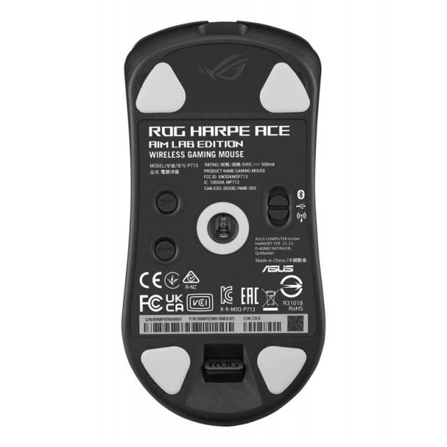 ASUS - ROG Harpe Ace Aim Lab Edition ratón Juego Ambidextro RF Wireless + Bluetooth + USB Type-A Óptico 36000 DPI