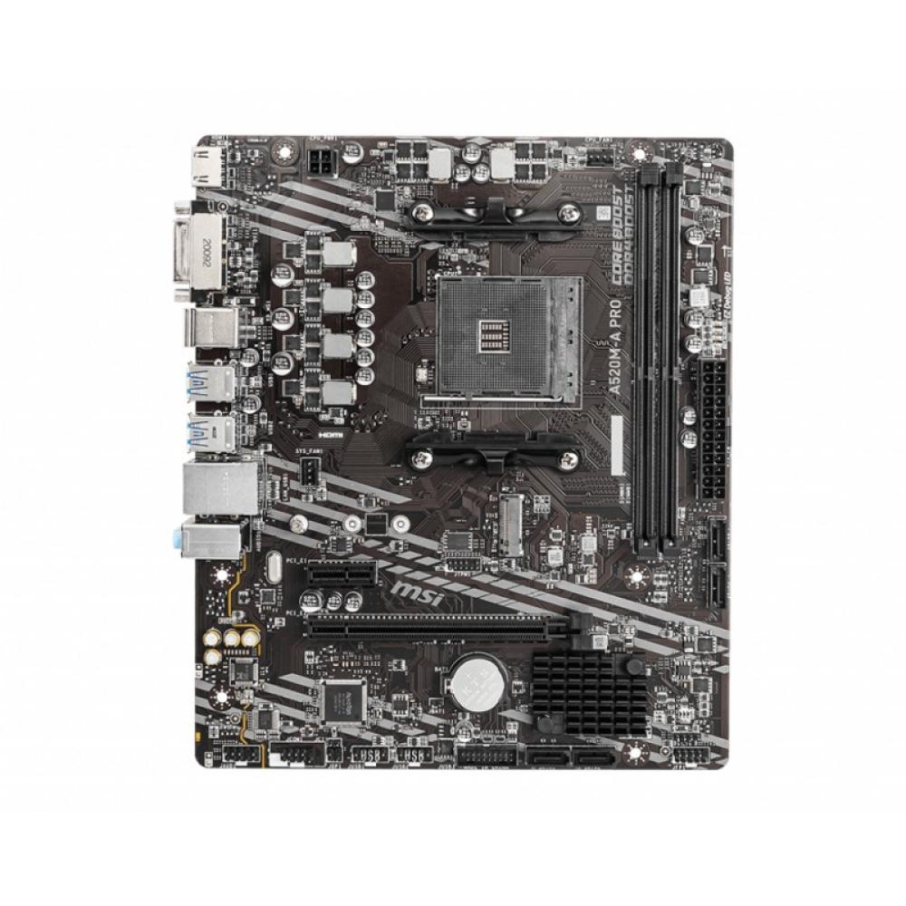 MSI - A520M-A PRO placa base AMD A520 Zócalo AM4 micro ATX