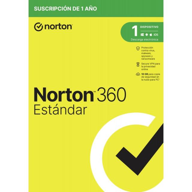 Norton - 360 Standard Seguridad de antivirus Base Español 1 licencia(s) 1 año(s)