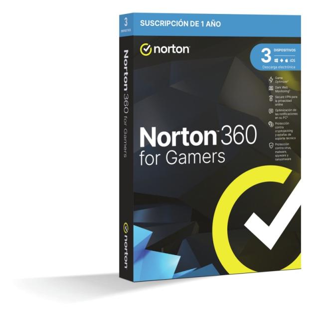 Norton - 360 for Gamers Seguridad de antivirus Base Español 1 licencia(s) 1 año(s) - 21433182