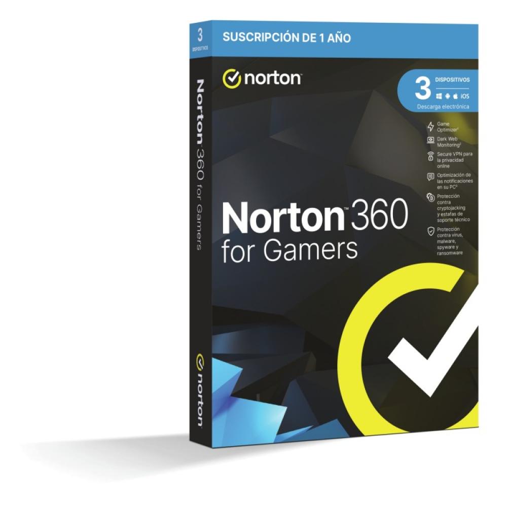 Norton - 360 for Gamers Seguridad de antivirus Base Español 1 licencia(s) 1 año(s) - 21433182