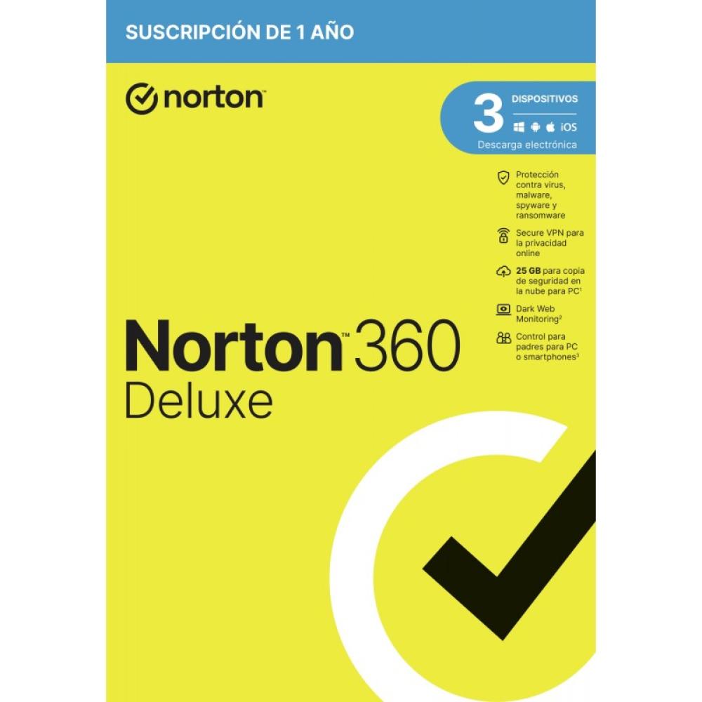 Norton - 360 Deluxe Seguridad de antivirus Base Español 1 licencia(s) 1 año(s) - 21436048