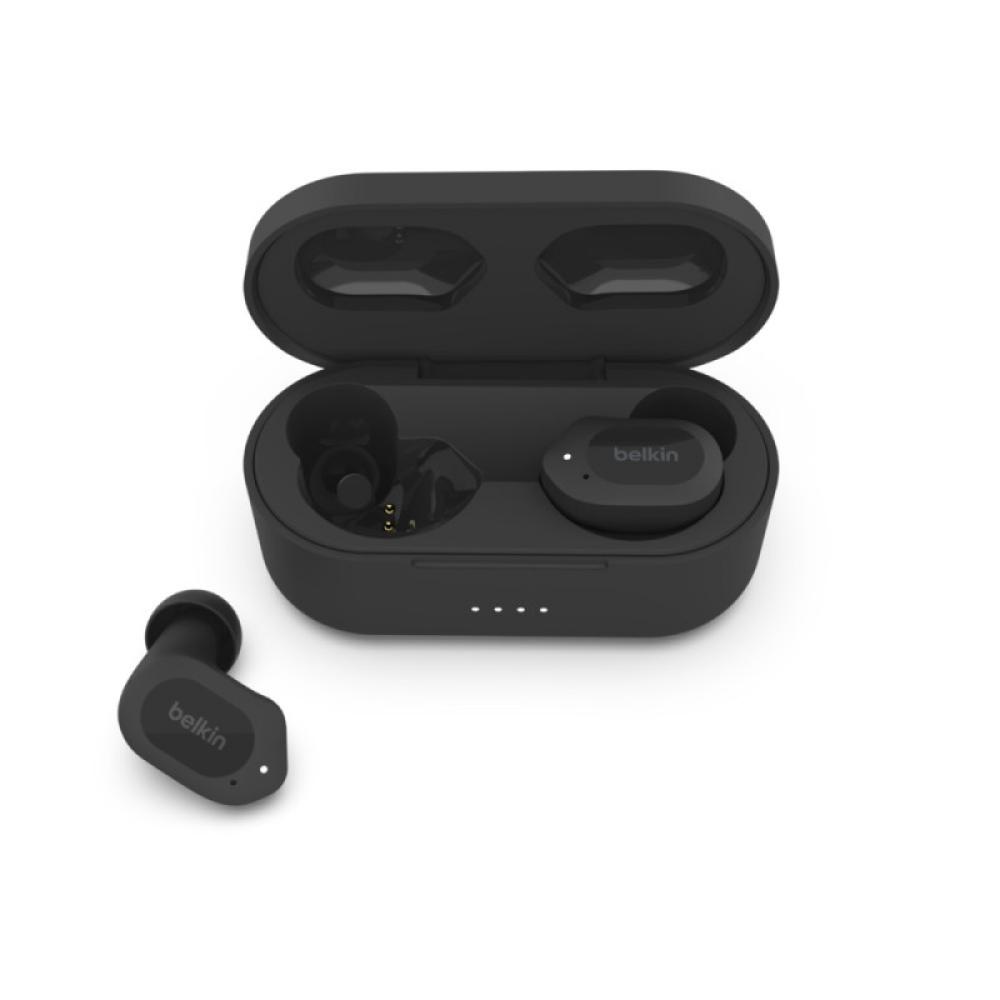 Belkin - SOUNDFORM Play Auriculares Inalámbrico Dentro de oído Llamadas/Música USB Tipo C Bluetooth Negro